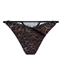 Tanga Highleg Ella Imprimé Léopard - Marron, Marron, coloris