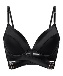 Soutien-gorge à armatures longline push-up préformé Colette - Noir, Noir, coloris