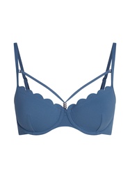 Haut de bikini préformé à armatures Scallop - Bleu, Bleu, coloris