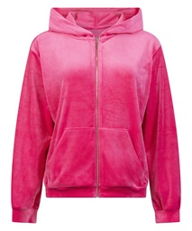 Manteau à capuche velours - Rose, Rose, coloris