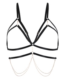 Brassière chain Top - Noir, Noir, coloris