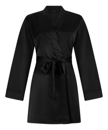 Kimono Satin - Noir, Noir, coloris