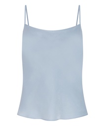 Caraco en satin Minimal - Bleu, Bleu, coloris