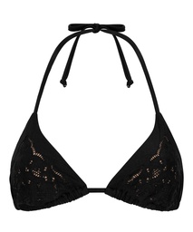 Haut de bikini triangle Boho - Noir, Noir, coloris