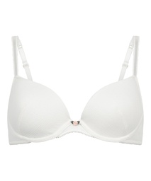 Soutien-gorge à armatures rembourré Pointelle - Blanc, Blanc, coloris