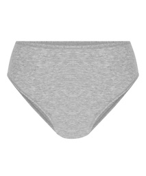 Culotte brésilienne jambe haute coton - Gris, Gris, coloris