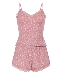 Ensemble de pyjama Jersey avec dentelle - Rose, Rose, coloris