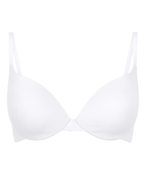Soutien-gorge à armatures rembourré push-up en coton - Blanc, Blanc, coloris