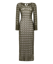 Robe maxi en crochet - Vert, Vert, coloris