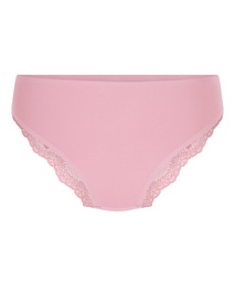 Slip brésilien iInvisible Lace Back - Rose, Rose, coloris