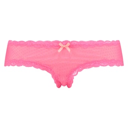 V-shaped Brazilian knickers mesh - Pink, Rose, coloris