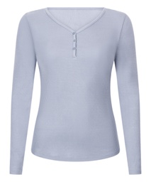 Haut de pyjama à manches longues Henley - Violet, Violet, coloris