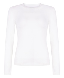 Haut à manches longues en coton doux - Blanc, Blanc, coloris