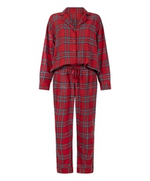Flannel Pyjama Set - Red, Rouge, coloris