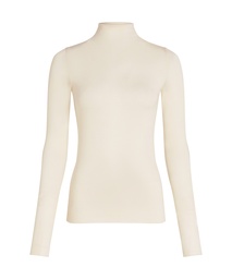 Haut avec cachemire à col roulé super soft - Blanc, Blanc, coloris