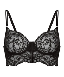 Soutien-gorge à armatures non-rembourré longline Sabrina - Noir