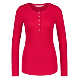Long-Sleeved Pyjama Top - Red, Rouge, coloris