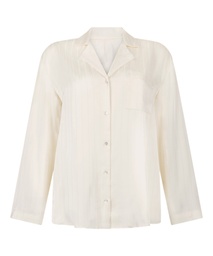 Veste en satin à rayures - Blanc, Blanc, coloris
