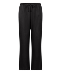 Pantalon à rayures en satin - Noir, Noir, coloris