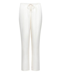Pantalon à rayures en satin - Blanc, Blanc, coloris