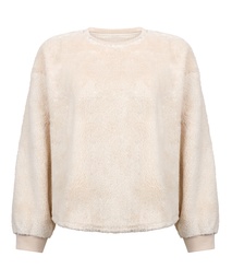 Top à manches longues Fluffy Fleece - Beige, Beige, coloris