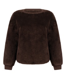 Top à manches longues Fluffy Fleece - Marron, Marron, coloris
