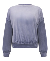 Top Velours - Bleu, Bleu, coloris