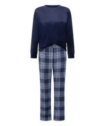 Ensemble pyjama Velours - Bleu, Bleu, coloris
