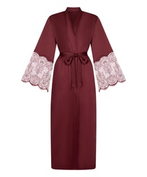 Kimono Long Satin Lace - Rouge, Rouge, coloris