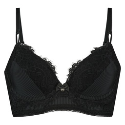 Lotte Padded Longline Underwired Bra - Black, Noir, coloris