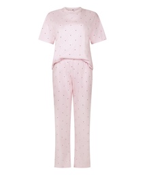Pyjama en coton imprimé - Rose, Rose, coloris