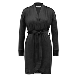 Velvet Bathrobe - Black, Noir, coloris