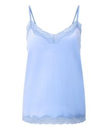 Camisole velours Dentelle - Bleu