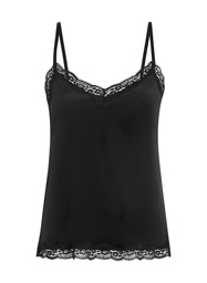 Camisole velours Dentelle - Noir, Noir, coloris