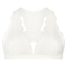 Halter racerback bralette - White, Blanc, coloris