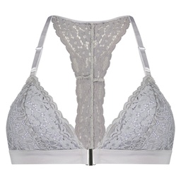 Marina Padded Triangle Bralette - Gray, Gris, coloris