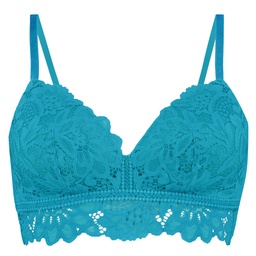 Shiloh Padded Longline Non-Underwired Bra - Blue, Bleu, coloris