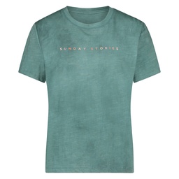 Short-Sleeved Pyjama Top - Green, Vert, coloris