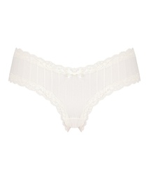 V-shaped Brazilian knickers mesh - White, Blanc, coloris