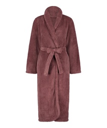 Long Fleece Bathrobe - Purple, Violet, coloris