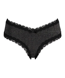 V-Shaped Microfibre Brazilian - Black, Noir, coloris