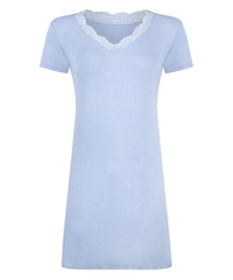 Chemise de nuit en jersey - Bleu