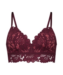 Shiloh Padded Longline Non-Underwired Bra - Red, Rouge, coloris