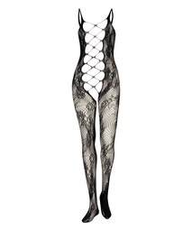 Private Open Lace Catsuit - Black, Noir, coloris