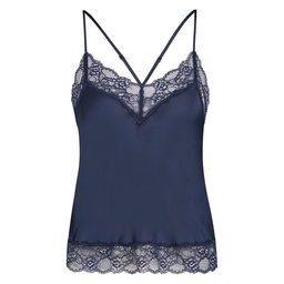 Satin Lace cami top - Blue, Bleu, coloris