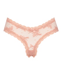 Slip brésilien V-shape Mesh - Rose, Rose, coloris