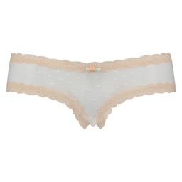 V-shaped Brazilian knickers mesh - Beige, Beige, coloris