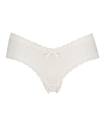 Slip brésilien V-shape Mesh - Blanc, Blanc, coloris