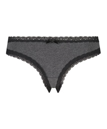Slip brésilien coton - Gris, Gris, coloris