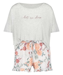 Short Pyjama Set - Gray, Gris, coloris